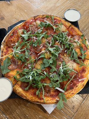 Sgt. Pepperoni. The hot “honey” is great!  at Virtuous Pie  in Vancouver