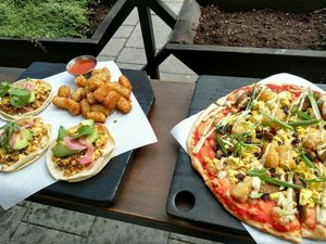 Great Brunch Pizzas at Virtuous Pie  in Vancouver