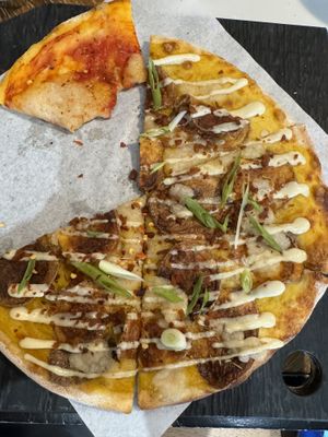 Jacket potato pizza  at Virtuous Pie  in Vancouver