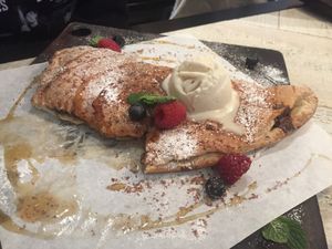 Breakfast calzone at Virtuous Pie  in Vancouver