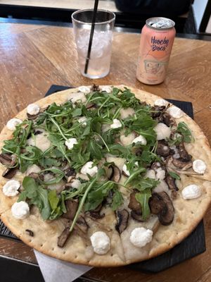 Mushroom/fungi pizza    at Virtuous Pie  in Vancouver