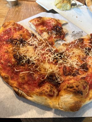 Sweet Mary Jane pizza - possibly the nicest pizza I’ve ever had   at Virtuous Pie  in Vancouver