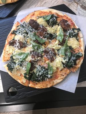 Meatballs + chevre at Virtuous Pie  in Vancouver