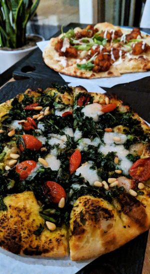 Vegan pizzas at Virtuous Pie  in Vancouver