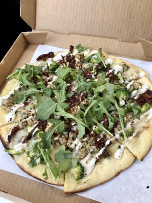 Chickun CBR (sundries Tomato, chilli broccoli, ranch) at Virtuous Pie  in Vancouver