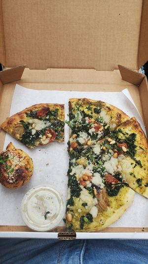 the Ultraviolet pizza. best vegan pizza i've ever had at Virtuous Pie  in Vancouver