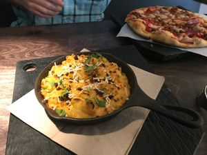 Mac and cheese skillet at Virtuous Pie  in Vancouver