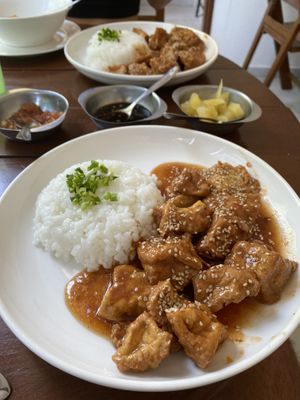 Tofu & Rice  at Fast & Vegan in Santa Cruz