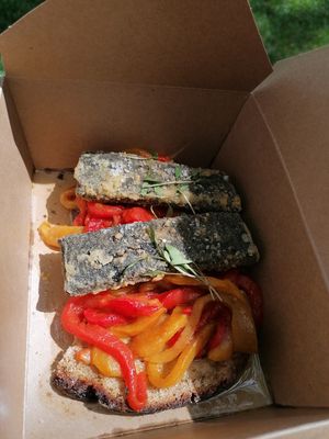 Tofu sardinha at 26 Vegan Food Project in Lisbon
