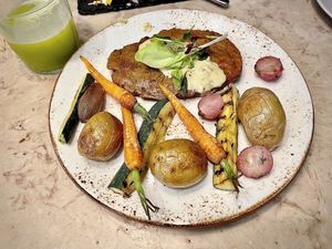 Seitan steak at 26 Vegan Food Project in Lisbon