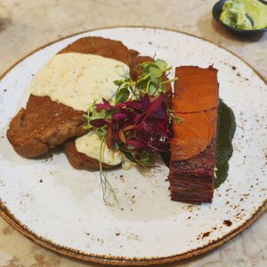 Seitan steak at 26 Vegan Food Project in Lisbon