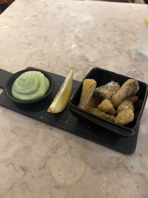 Fried “choco” (mushrooms)  at 26 Vegan Food Project in Lisbon