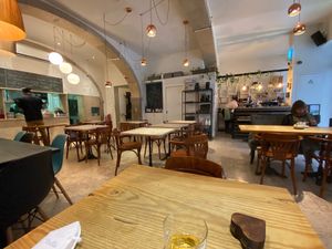 Cool little place, you can watch the chefs work.  at 26 Vegan Food Project in Lisbon