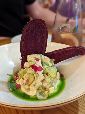 A Summer Night's Dream (jackfruit ceviche) at 26 Vegan Food Project in Lisbon
