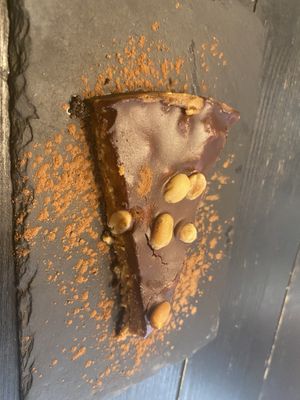 You MUST get this chocolate peanut pie with coffee    at 26 Vegan Food Project in Lisbon