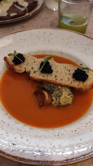 sea food soup at 26 Vegan Food Project in Lisbon