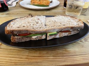 Sandwich with grilled vegetables  at 26 Vegan Food Project in Lisbon