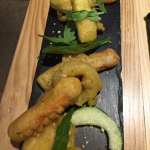 tempura vegetables  at 26 Vegan Food Project in Lisbon