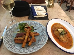 Seitan "steak and fries" at 26 Vegan Food Project in Lisbon