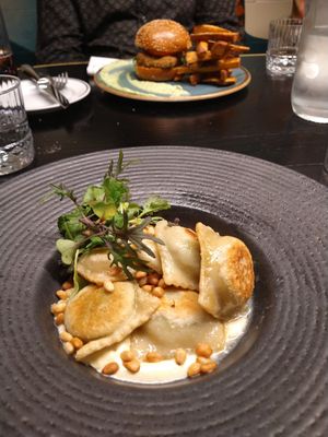 Ravioli with ricotta and creamy sauce at 26 Vegan Food Project in Lisbon