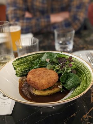 Medalhão de alheira at 26 Vegan Food Project in Lisbon