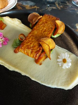 Island dish, not my favourite at 26 Vegan Food Project in Lisbon