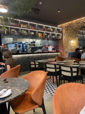 Open kitchen   at 26 Vegan Food Project in Lisbon