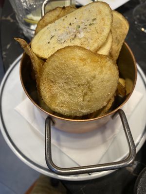 House made crisps   at 26 Vegan Food Project in Lisbon