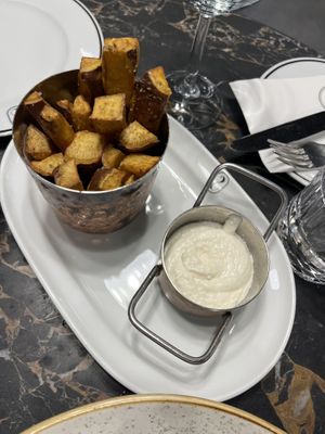 Sweet potato and mayo - so simple but just perfect  at 26 Vegan Food Project in Lisbon