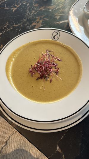 Soup of the day (broccoli)  at 26 Vegan Food Project in Lisbon