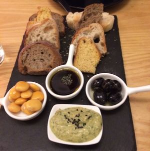 bread plate at 26 Vegan Food Project in Lisbon