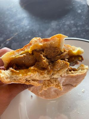 Seitan burger at 26 Vegan Food Project in Lisbon