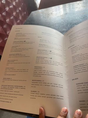 Menu at 26 Vegan Food Project in Lisbon