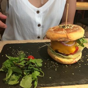 delicious burger at 26 Vegan Food Project in Lisbon