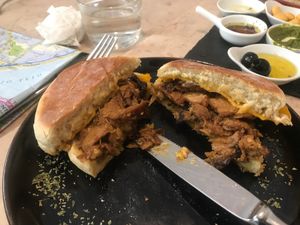 seitan sandwich at 26 Vegan Food Project in Lisbon