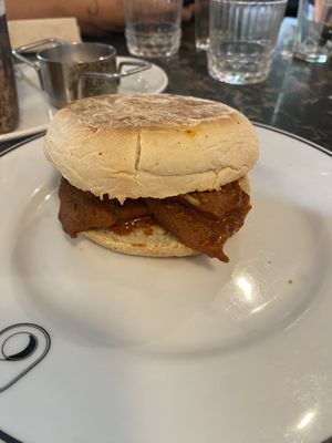 Sandwich with seitan marinated in Madeira   at 26 Vegan Food Project in Lisbon