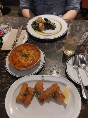 A Lagareiro (back) & Rice with "fish" at 26 Vegan Food Project in Lisbon