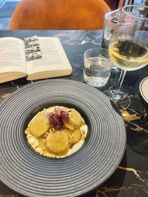 Ricotta ravioli  at 26 Vegan Food Project in Lisbon
