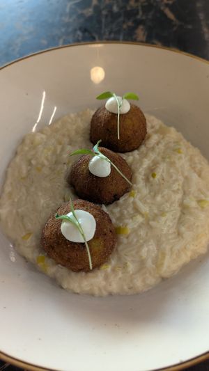 Risotto and croquettes at 26 Vegan Food Project in Lisbon
