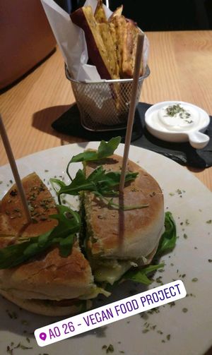 cheese and pear toast at 26 Vegan Food Project in Lisbon