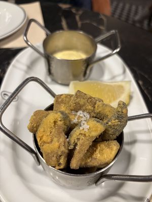 “Cuttlefish” made of mushrooms  at 26 Vegan Food Project in Lisbon