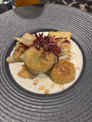 Ravioli - did not expect it to be fried, but it was very tasty   at 26 Vegan Food Project in Lisbon