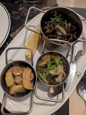 3 types of mushroom at 26 Vegan Food Project in Lisbon