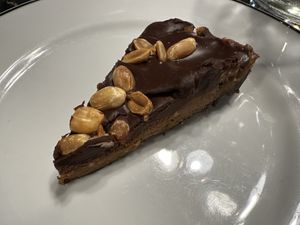 Peanut and chocolate pie  at 26 Vegan Food Project in Lisbon