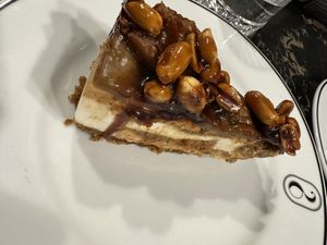 “Creative Act” (special dessert) - peanut and chocolate cheesecake   at 26 Vegan Food Project in Lisbon