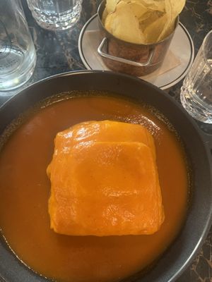Francesinha (spectacular)  at 26 Vegan Food Project in Lisbon
