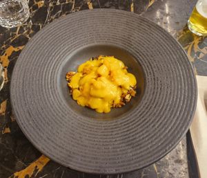 Sopa daurada (gold soup) at 26 Vegan Food Project in Lisbon