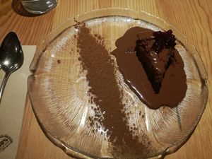chocolate cake at 26 Vegan Food Project in Lisbon
