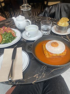 Franceszinha and classic salad   at 26 Vegan Food Project in Lisbon