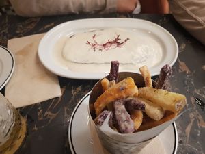 Portugueuse steak with cheese cream at 26 Vegan Food Project in Lisbon